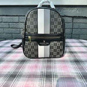 London Fog Backpack NWT Black and Gray 9W x 11H x 5W